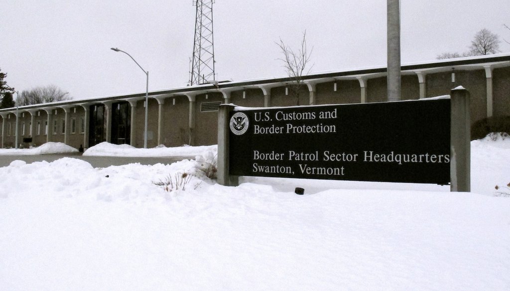 The headquarters of the U.S. Border Patrol's Swanton Sector in Swanton, Vt., on Feb. 10, 2020. (AP)