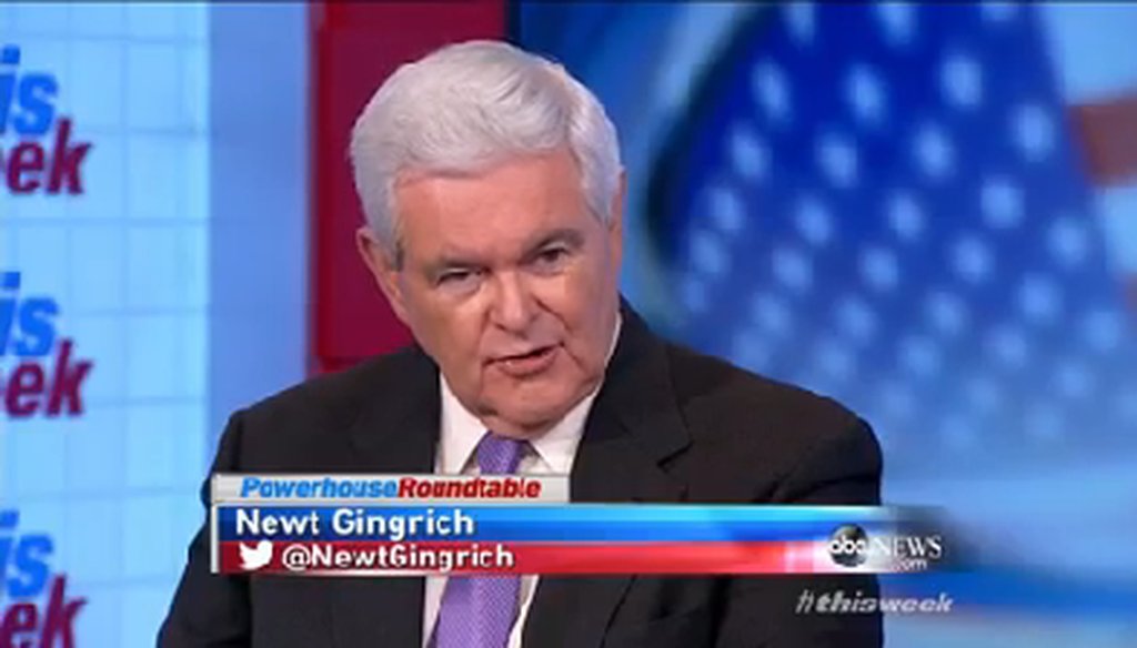 Newt Gingrich appeared on ABC's "This Week" on July 6, 2014.