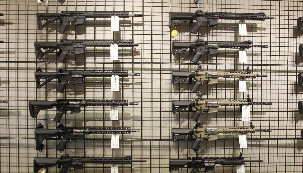 A snapshot of the selection at Shooter's World in Tampa. (Tampa Bay Times)