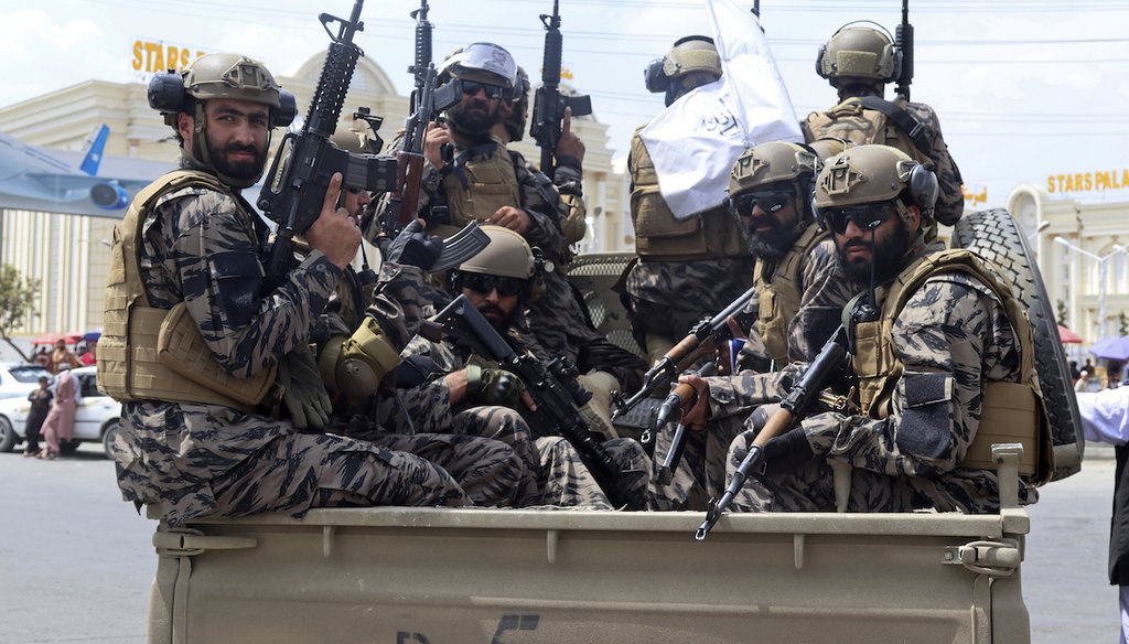 Taliban special force fighters arrive at the Hamid Karzai International Airport after the U.S. military's withdrawal, in Kabul, Afghanistan. (AP Photo/Khwaja Tawfiq Sediqi)