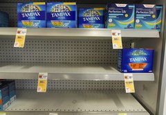 Tampon shortage fueled by supply chain woes and materials shortage, not customer base