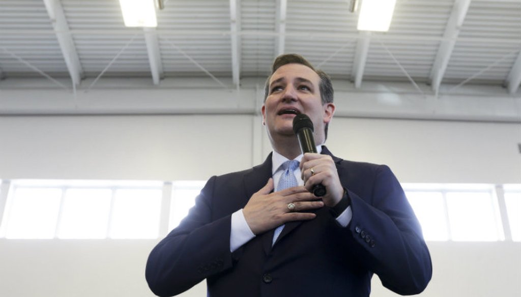 Republican presidential candidate, Sen. Ted Cruz, R-Texas, speaks during a campaign event at Mekeel Christian Academy on Thursday, April 7, 2016, in Scotia, N.Y. Cruz is scheduled to campaign in California on Monday. 