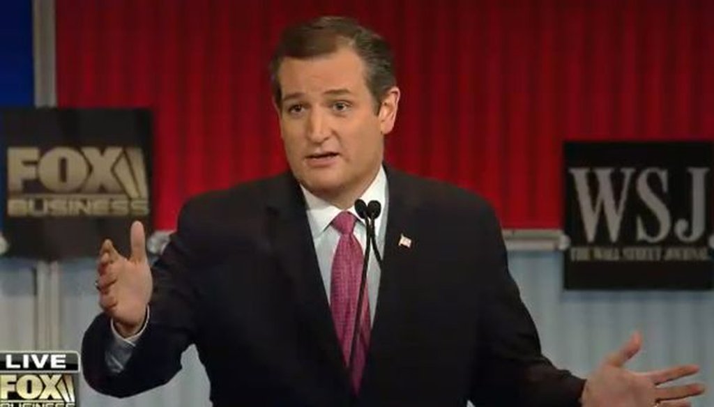Ted Cruz was one of the participants in the Republican presidential debate in Milwaukee on Nov. 10, 2015.