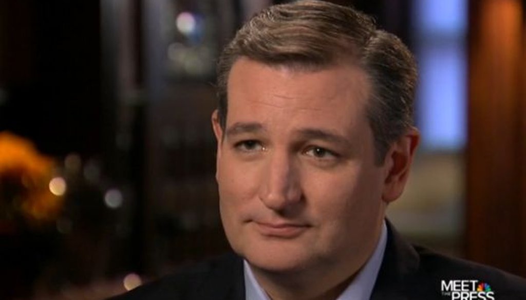 Sen. Ted Cruz, R-Texas, sat for an interview with NBC's 'Meet the Press' on Oct. 18, 2015.