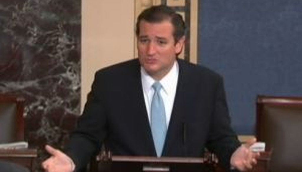 Sen. Ted Cruz, R-Texas, tried to rally opponents of Obamacare with a Senate floor speech that spread over two days.