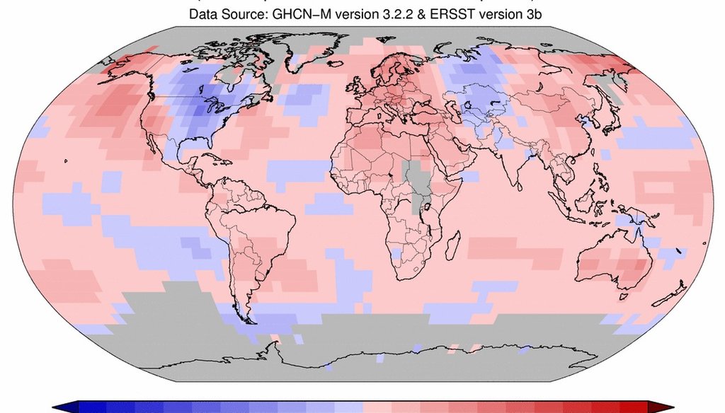 Global temperatures from January through November 2014. (Source: National Oceanic and Atmospheric Administration)