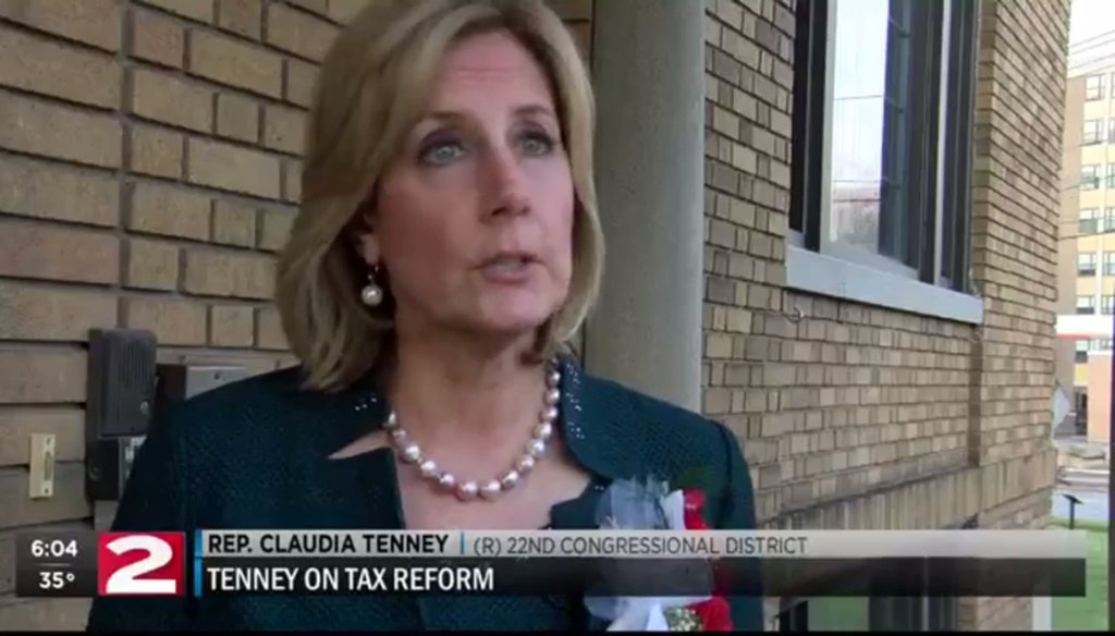 Rep. Claudia Tenney claimed wealthy people would not do well under the Republican tax plan. (Courtesy: WKTV)