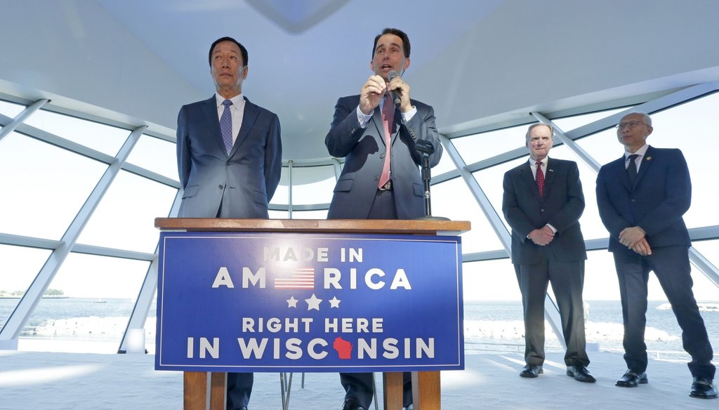 Foxconn chairman Terry Gou and Wisconsin Gov. Scott Walker have promised billions in investments and thousands in jobs. (Mike De Sisti/Milwaukee Journal Sentinel)
