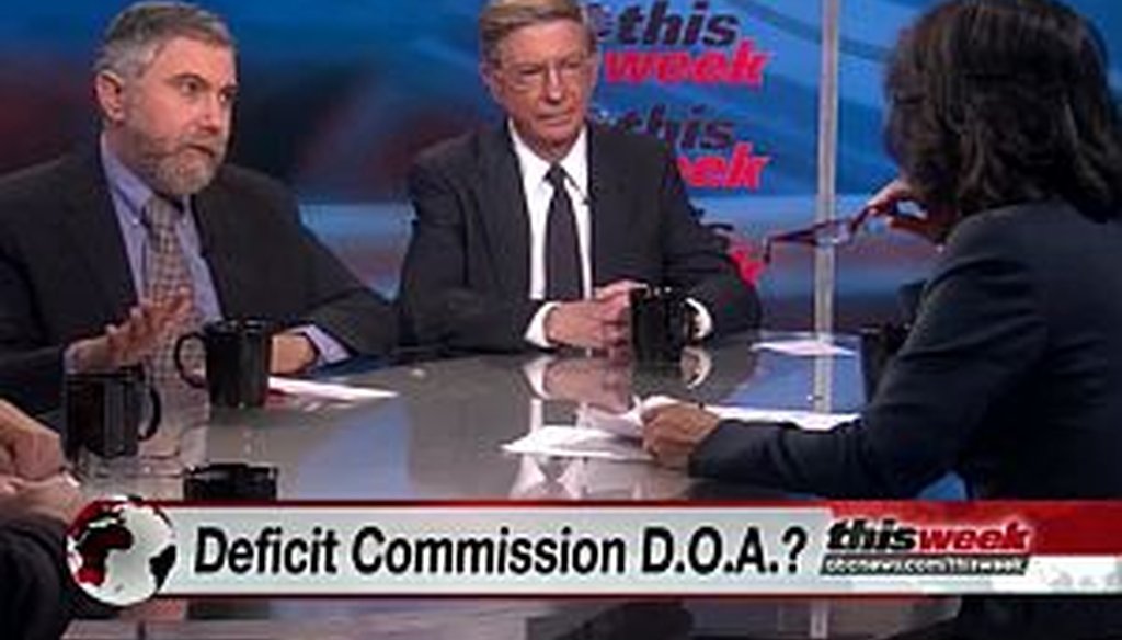 Paul Krugman and George Will take part in the roundtable on "This Week with Christiane Amanpour."