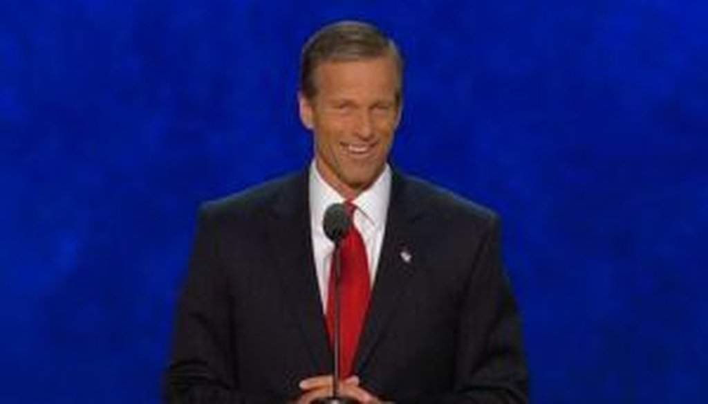 Sen. John Thune, R-S.D., speaks at the Republican National Convention in Tampa.