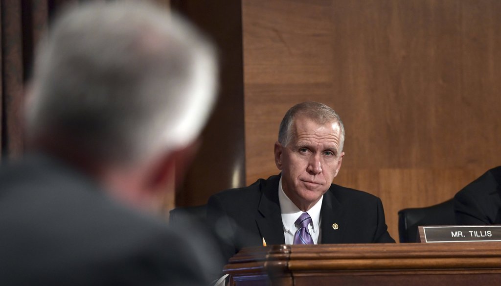 Sen. Thom Tillis, R-NC, said on Nov. 29, 2017 that the Senate's tax proposal won't raise taxes for Americans who earn between $30,000 and $70,000 a year.