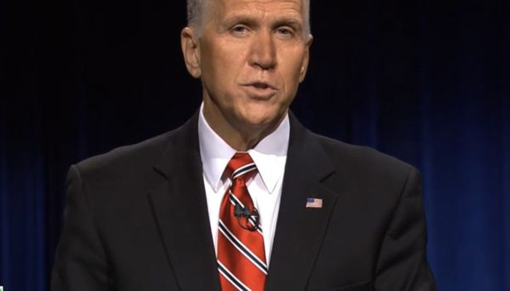 Republican Thom Tillis faced off against Democrat Kay Hagan in a debate on Oct. 7, 2014.
