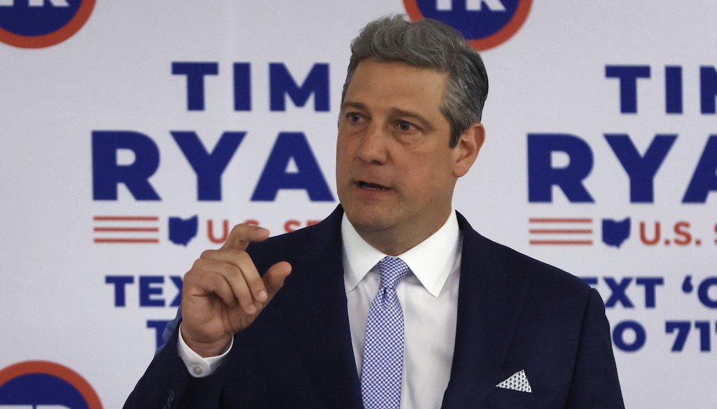 Rep. Tim Ryan, D-Ohio, running for an open U.S. Senate seat in Ohio, speaks to supporters May 3, 2022, in Columbus, Ohio. (AP)