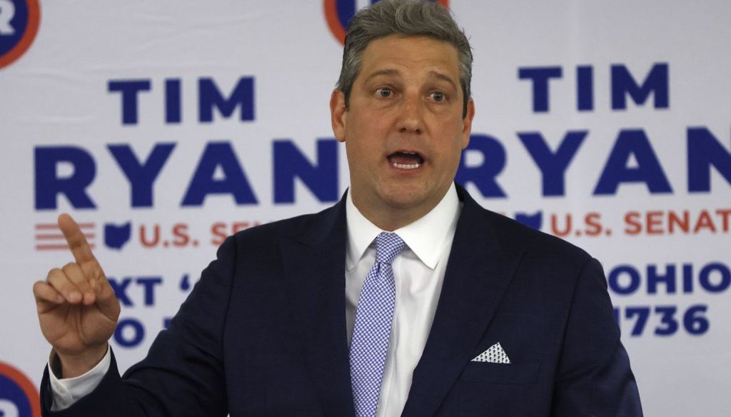 Rep. Tim Ryan, D-Ohio, a Senate candidate, speaks to supporters on primary day, May 3, 2022, in Columbus, Ohio. (AP)