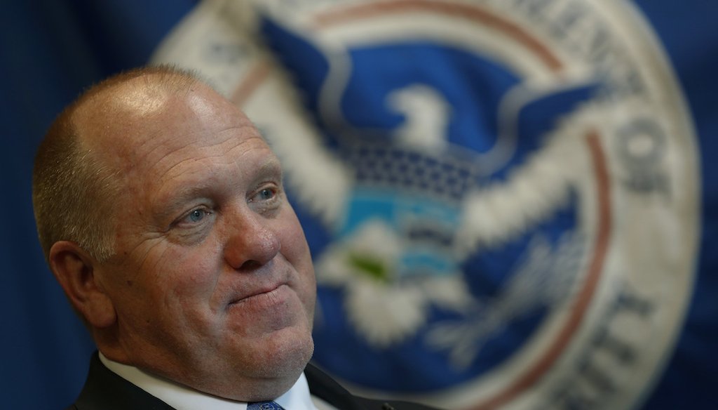 Thomas Homan habla durante una entrevista el 26 de abril de 2018 en East Point, Georgia. (AP)