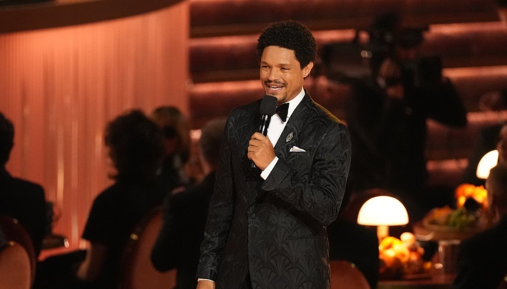 Host Trevor Noah speaks during the 68th annual Grammy Awards on Feb. 1, 2026, in Los Angeles. (AP)