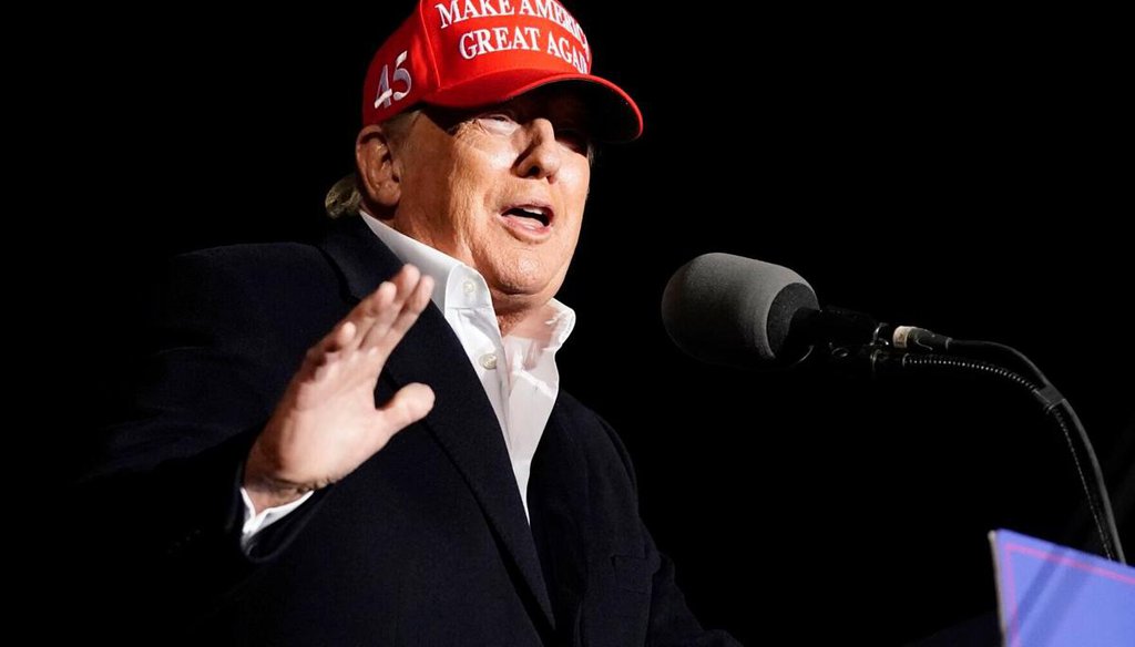 Former President Donald Trump speaks at a rally in Florence, Ariz., on Jan. 15, 2022. (Ross D. Franklin/AP Photo)