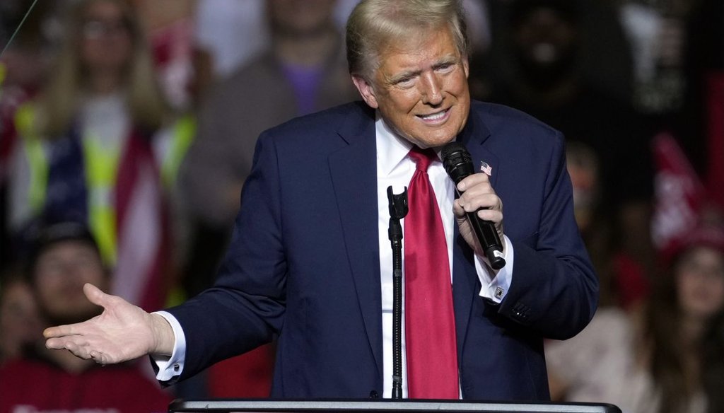 Former President Donald Trump speaks at a campaign rally in Milwaukee on Nov. 1, 2024. (AP)