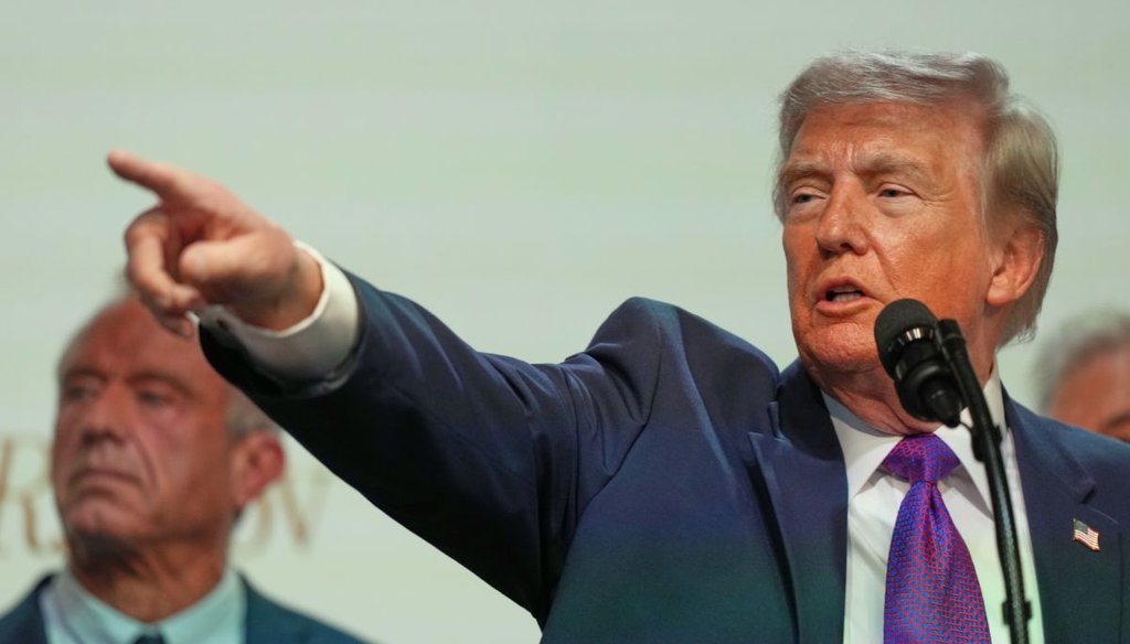 President Donald Trump speaks about prescription drug prices on the White House campus on May 18, 2026. (AP)