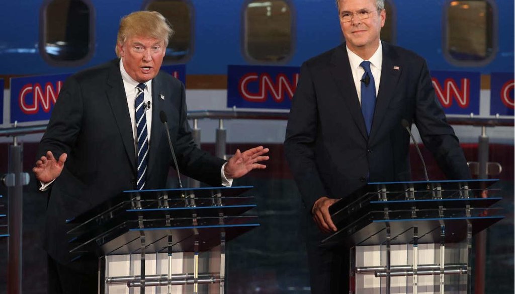 Donald Trump, seen here at the second GOP debate, said President George W. Bush failed to heed CIA warnings of the 9/11 attacks. (AP)