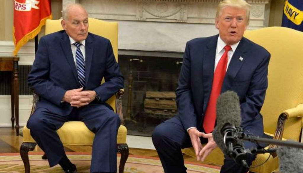 President Donald Trump speaks to the press after the new White House Chief of Staff, John Kelly, was sworn in at the White House on July 31, 2017. (Mike Theiler-Pool/Getty Images)