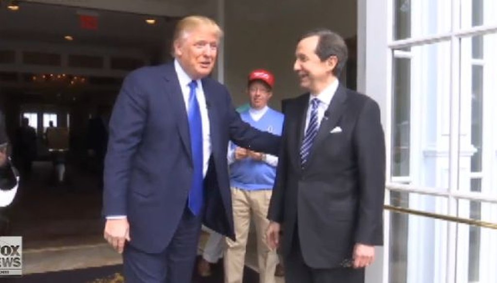 Donald Trump joined Fox News' Chris Wallace for an interview at one of his golf properties. The interview aired on Oct. 18, 2015.