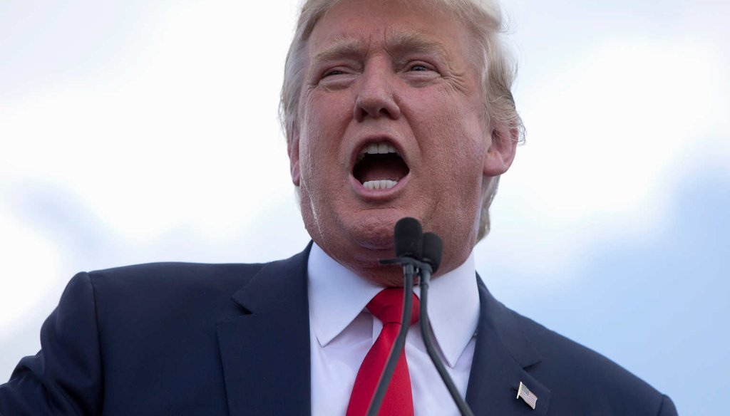 Republican presidential candidate Donald Trump, pictured here at a Capitol Hill rally, remains the man to beat in the GOP primary (AP)