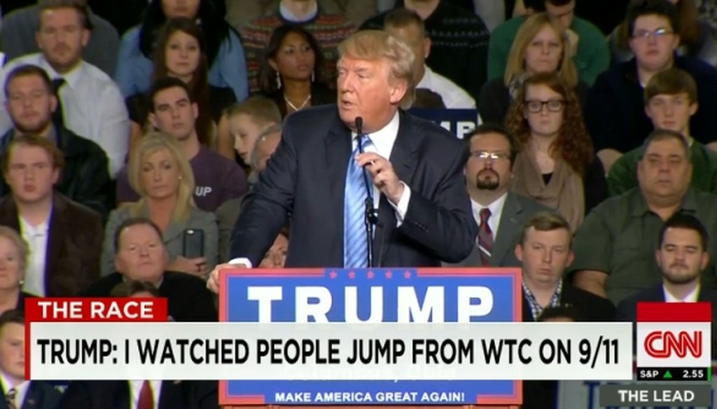 At a rally in Columbus, Ohio, Donald Trump said he was in New York City on 9/11. That claim holds up, despite a 2004 Time magazine article to the contrary.
