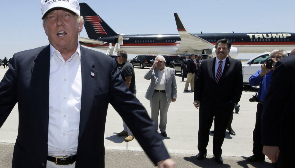 Donald Trump visited the border in Laredo, Texas, on July 24, 2015. (AP)