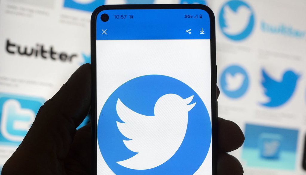 A Twitter logo is shown on Oct. 14, 2022. Twitter is among other platforms where social media users have shared antisemitic hate speech and credited Ye for their posts. (AP)