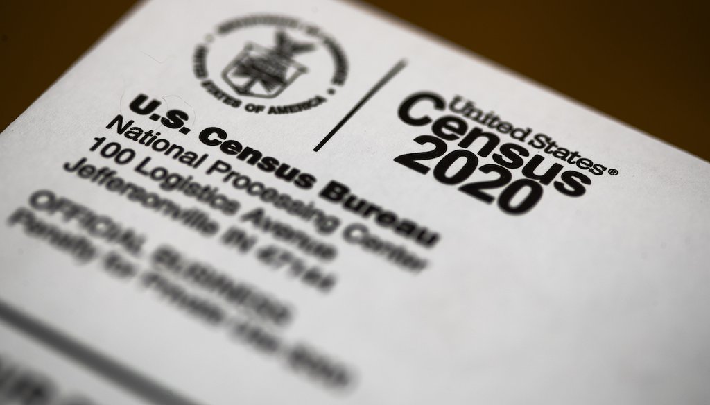 A photo shows an envelope containing a 2020 census letter mailed to a U.S. resident in Glenside, Pa. (AP)