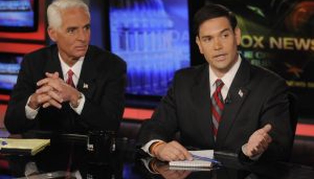 Charlie Crist and Marco Rubio square off on FOX News Sunday in a U.S. Senate primary debate.