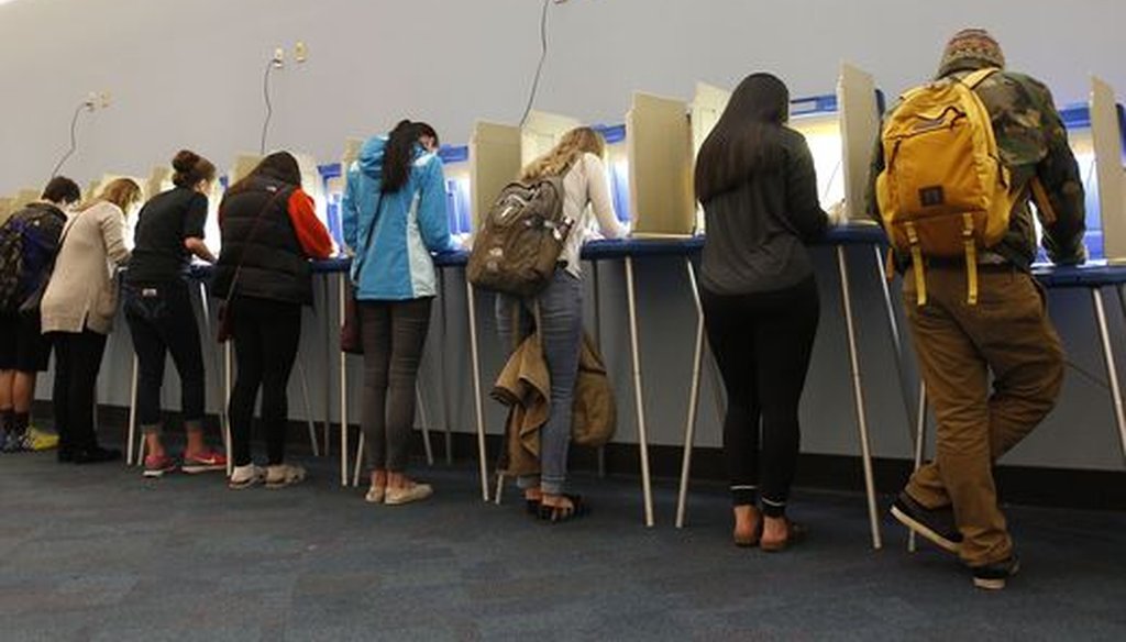 Voters cast their ballots at the University of Wisconsin-Milwaukee on Nov. 8, 2016, an election that spurred a recount. (Milwaukee Journal Sentinel/Pat A. Robinson)