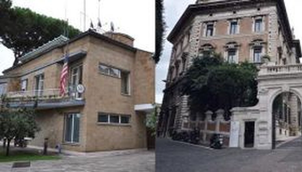 The current U.S. Mission to the Holy See is on the left, and the future U.S. Mission to the Holy See is on the right. (State Department photos)