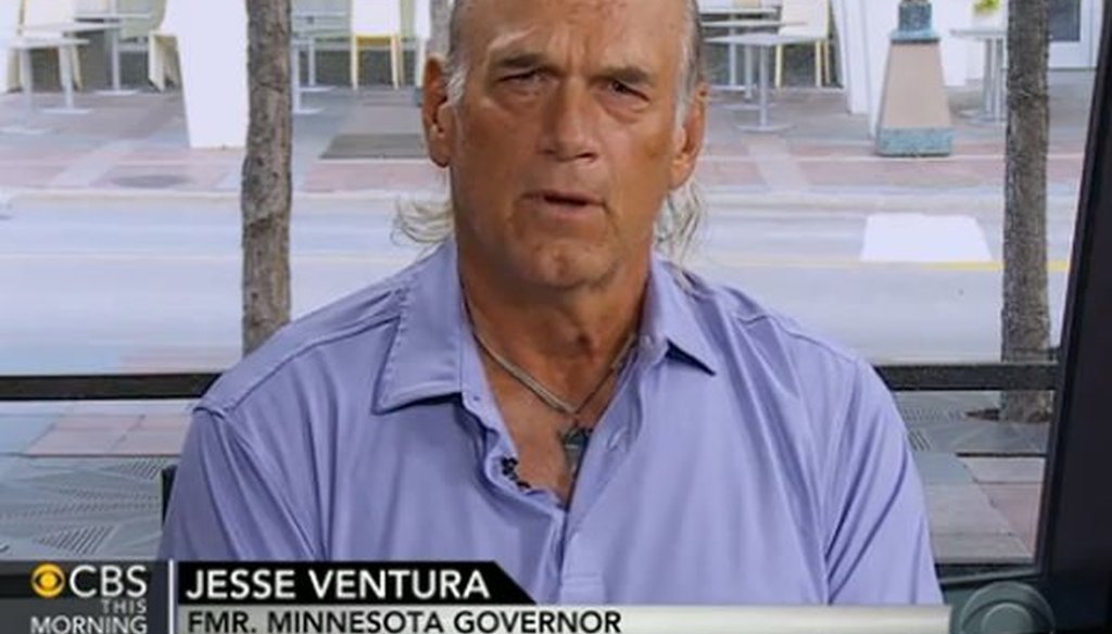 Former Minnesota Gov. Jesse Ventura, shown here appearing on "CBS This Morning" on July 30, 2014, said more recently that the Nazis originated the fluoridation of water. We checked to see if he's right.