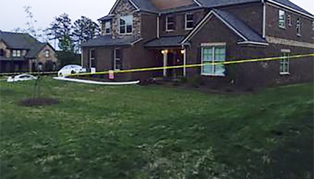 A longtime acquaintance of Clayton County Sheriff Victor Hill was shot in the abdomen May 3 inside this Lawrenceville model home. The victim and Hill were the only two inside when the shooting happened. Photo by Channel 2 Action News