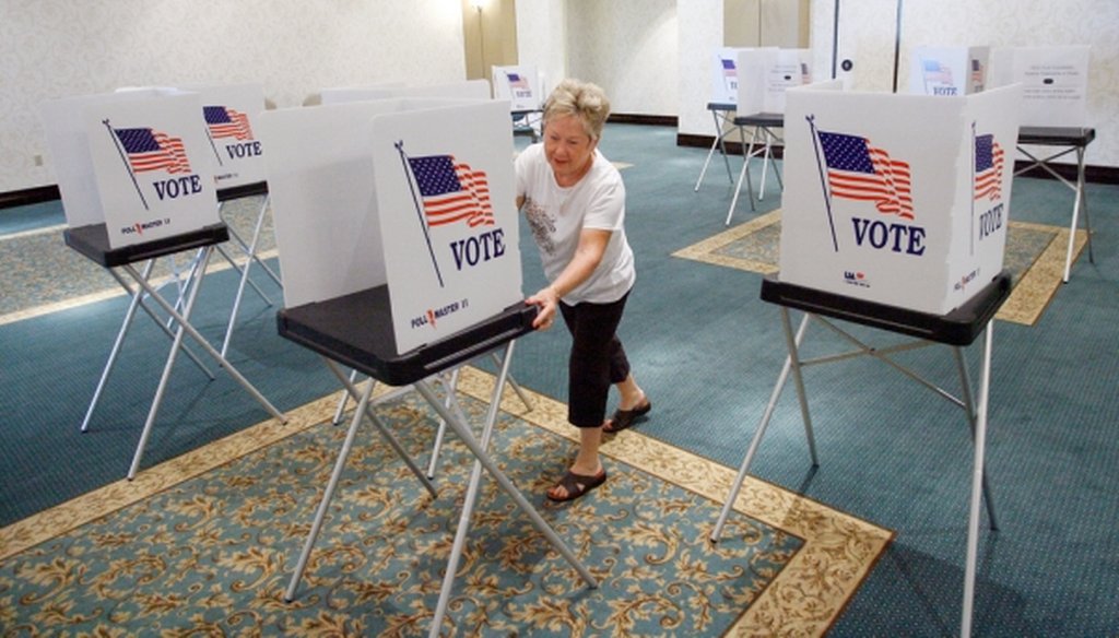 Voters cast ballots for the president in Florida Nov. 8, 2016. (Joseph Garnett, Jr./Tampa Bay Times)