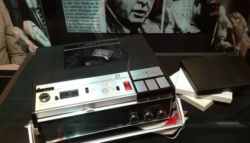 A tape recorder from President Richard Nixon's Oval Office. (Gerald R. Ford Presidential Museum)