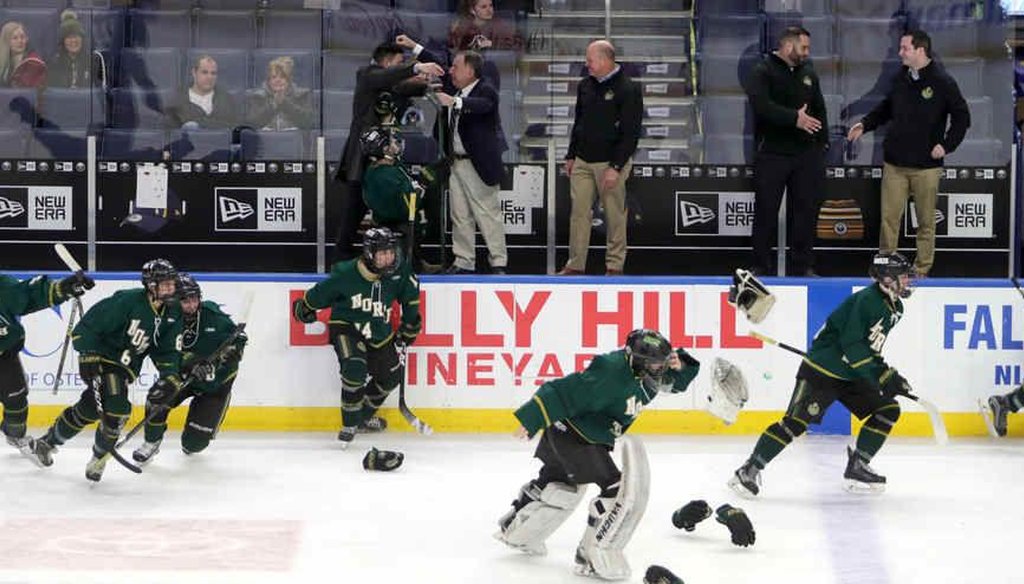 Gov. Andrew Cuomo announced that higher risk sports, such as ice hockey,  can resume. (John Hickey/Buffalo News)
