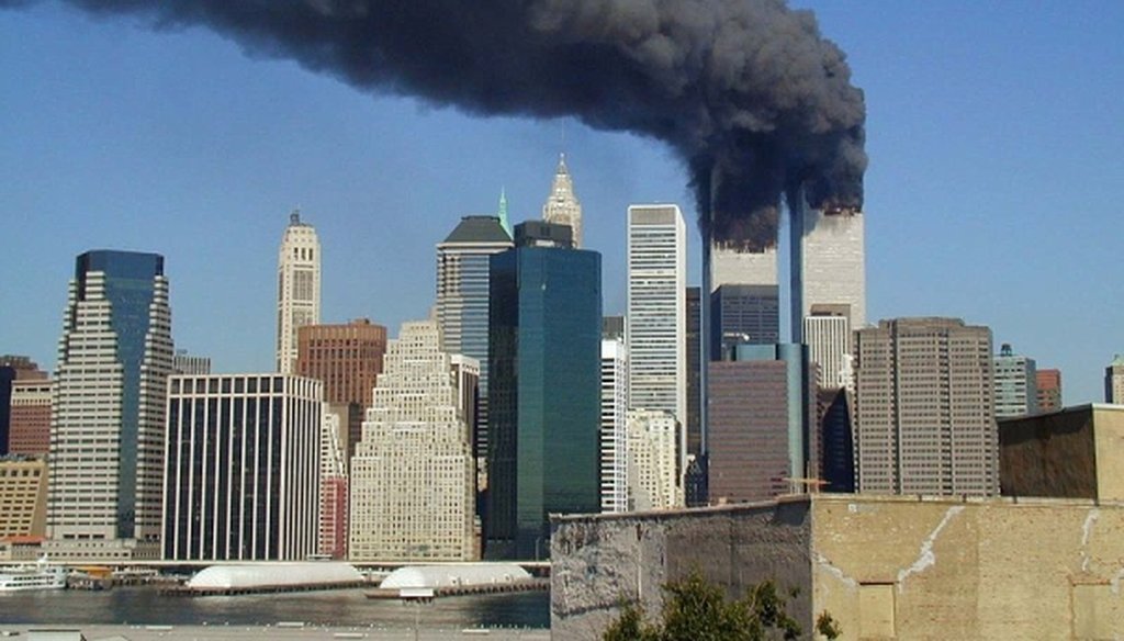 The World Trade Center ablaze on Sept. 11, 2001. (Michael Foran/Creative Commons)