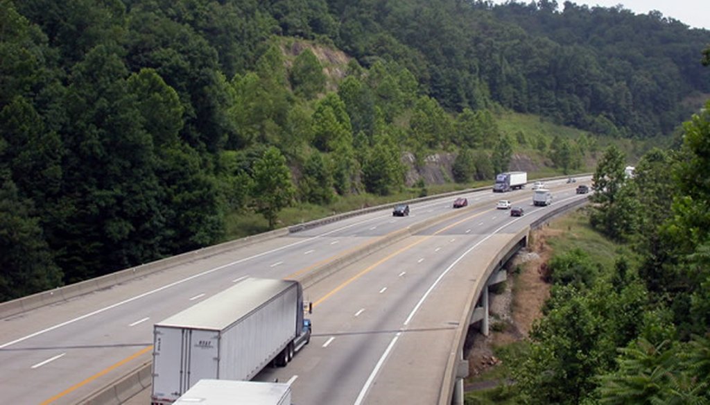 The West Virginia Turnpike in Fayette County. (Creative Commons)