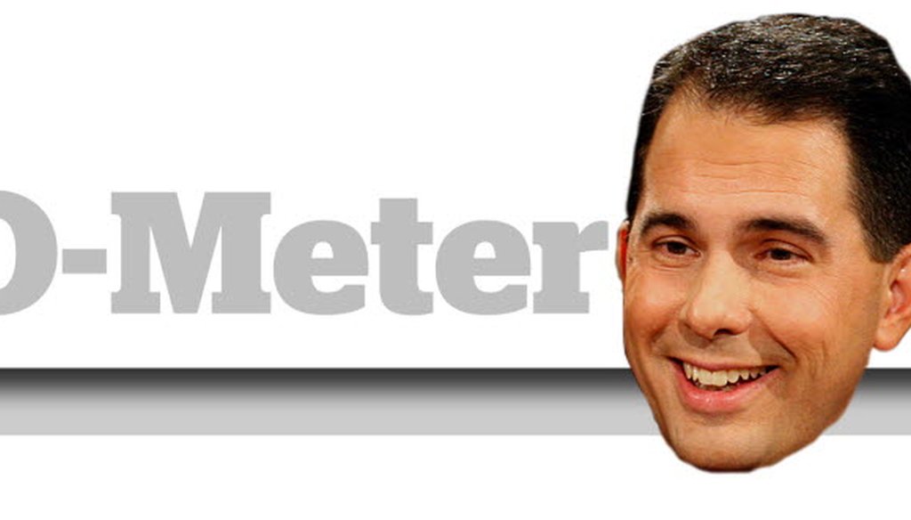 The Walk-O-Meter tracks 60-plus promises made by Gov. Scott Walker on the campaign trail.
