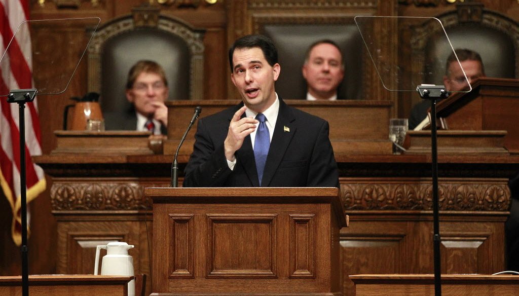 Gov. Scott Walker delivers his 2013 State of the State address.
