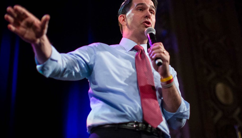 Wisconsin Gov. Scott Walker speaks in Des Moines, Iowa, Jan. 24, 2015. Walker's new PAC is a step toward a presidential bid. (New York Times)
