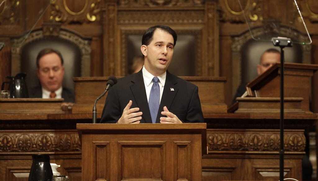 Gov. Scott Walker introduced his 2013-15 budget in a February 2013 speech. Modified by the Legislature, the budget is controversial on a number of fronts.