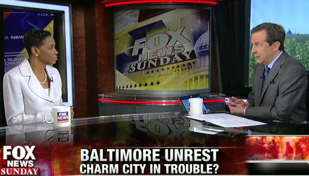 Fox News Sunday host Chris Wallace interviews Rep. Donna Edwards, D-Md., about the causes of the unrest in Baltimore.