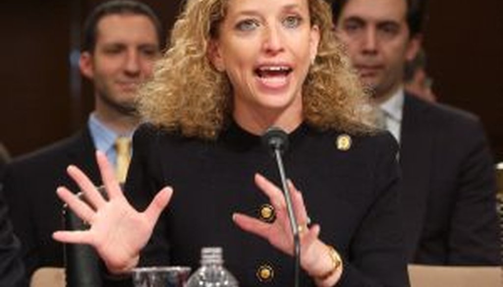 Rep. Debbie Wasserman Schultz says the health reform bill doesn't require people to buy insurance.