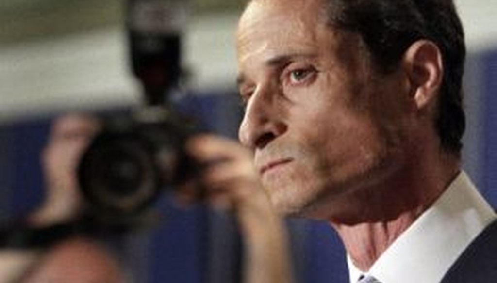 Rep. Anthony Weiner, D-N.Y., holds a news conference on June 6, 2011, to acknowledge that he'd made inappropriate electronic contacts with several women. We checked his pre-scandal record on the Truth-O-Meter.