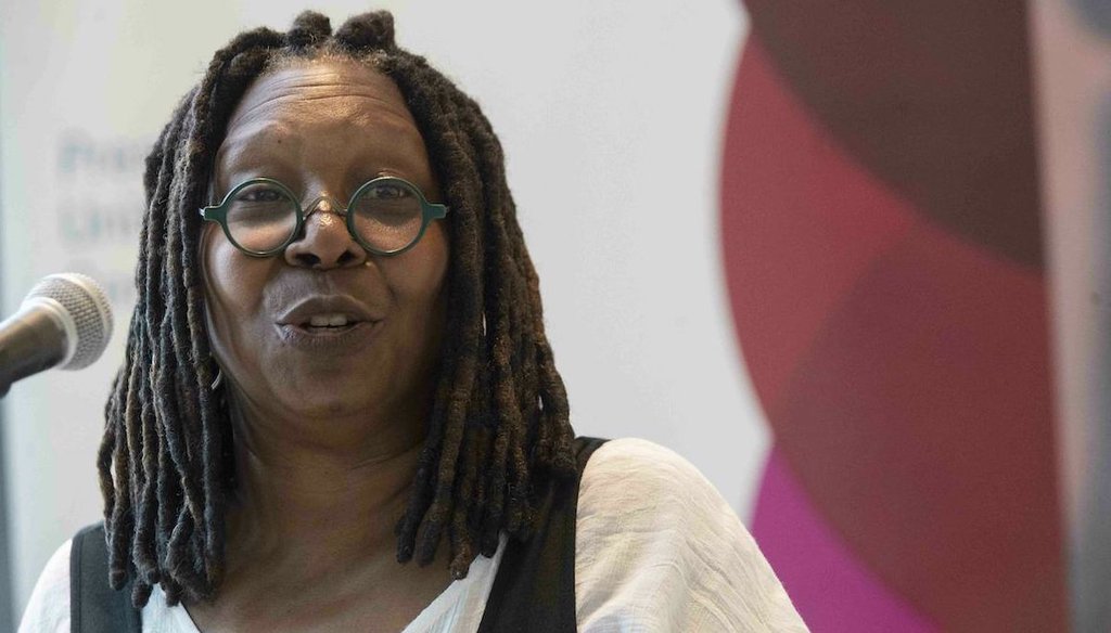 Whoopi Goldberg speaks during the opening of the "Planet or Plastic?" exhibit on June 4, 2019 at United Nations headquarters. (AP)