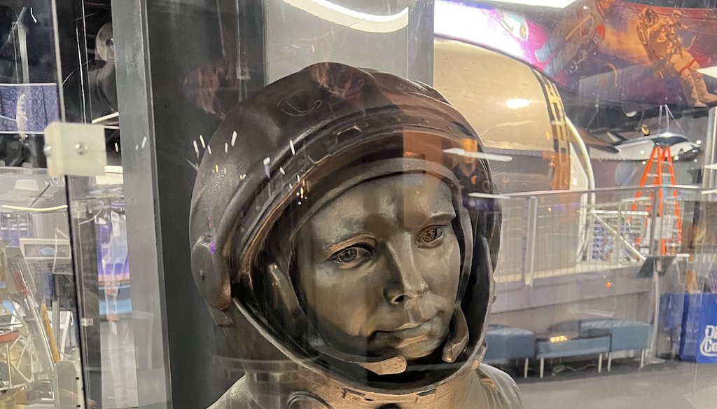 A bust of Soviet cosmonaut Yuri Gagarin on display in the Space Foundation’s gallery in Colorado Springs, Colorado. Courtesy of the Space Foundation